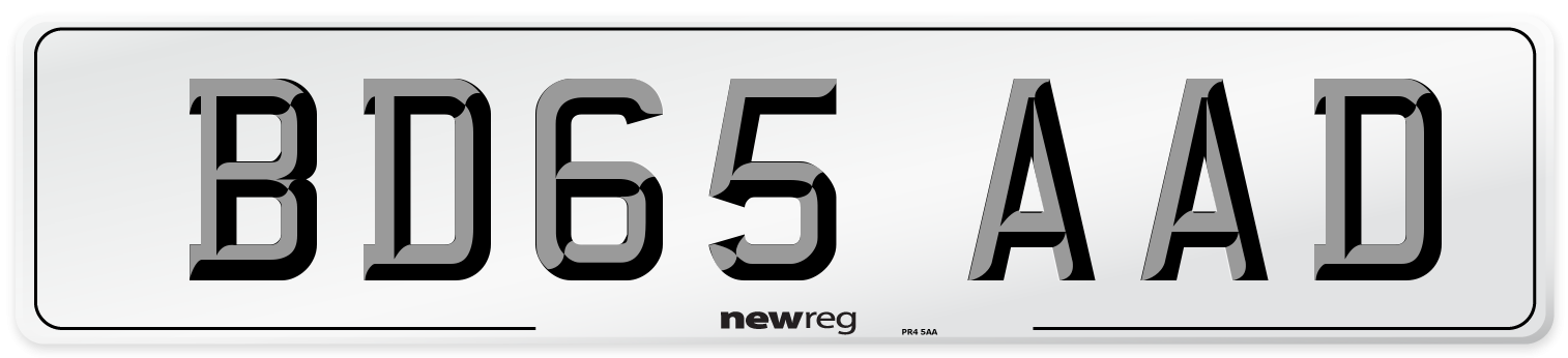 BD65 AAD Number Plate from New Reg